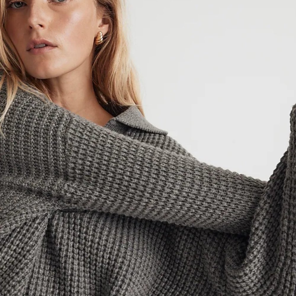 Madewell Waffle Knit Henley Size S - Picture 6 of 9